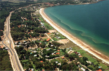 Balneario puesta de sol