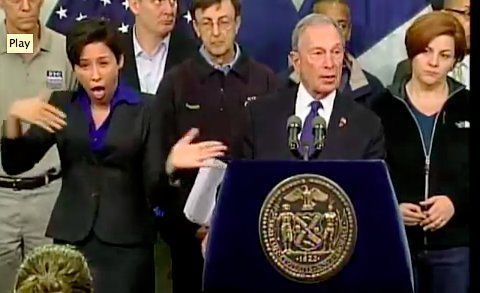 I'm Mayor Michael Bloomberg's Official Sign Language Interpreter. (A fan appreciation).