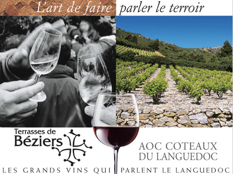Un terroir d'exception: AOC Languedoc Terrasses de Béziers. Partager l'amour de la terre et des grands vins du Languedoc.  L'art de faire parler notre terroir!