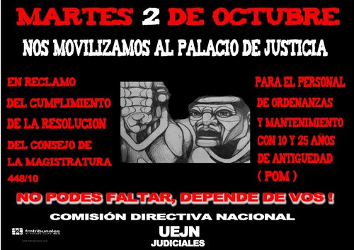 SECRETARIO DE ORGANIZACION DE LA UNION DE EMPLEADOS DE LA JUSTICIA DE LA NACION