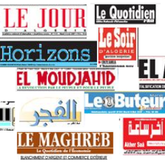 Suivez-nous et soyez informé des nouvelles concernant l'Algérie et le Monde - Manchettes des Journaux Algeriens - en Direct 7/24...أخبار الجزائر و العالم
