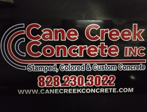 Providing all of WNC with decorative concrete. Cane Creek Concrete offers stamped, stenciled, colored and custom concrete.