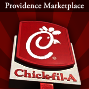 Come out and eat chicken before or after your shopping trip to Providence MarketPlace!