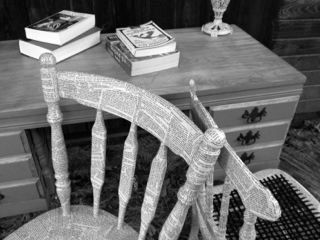 PreservedWords's profile picture. I cut up books and put the pieces of paper on furniture. Your book, your quotes, your chair!