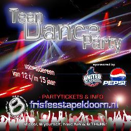 Teen Dance Party... voor iedereen van 12 t/m 15 jaar!