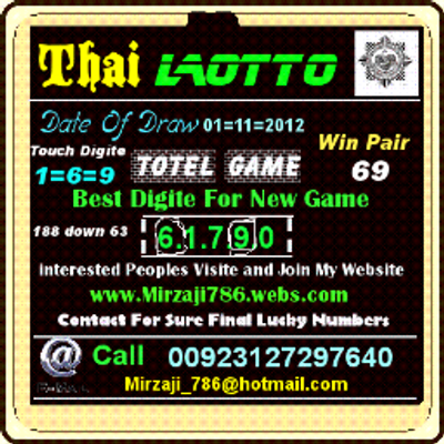 Thai Lottery Draw Rohaniduniya X