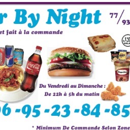burgerbynight's profile picture. Livraison NOCTURNE de Burgers, Chichen, Crêpes, Glaces, Boissons etc... 22h à 5h du mat.
06 95 23 84 85 
produits frais et fait à la commande    #BBN