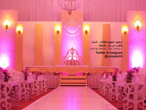 كوش ، طاولات ، اضاءه ، مسكات عرايس ، تنظيم معارض ، احتفالات ، ورد طبيعي واصطناعي للاتصال ٠٣٨٠٩٩٩٤١ و ٠٥٤٢٥٠٩٩٧٧ الصور تجدونها بالمفضله  انستقرام @occasion3
