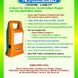 We  provide  solutions for  LED Solar Lighting ,Mobile,Laptop Charging, community stations for Off Grid, power starved  communities  in India,Africa