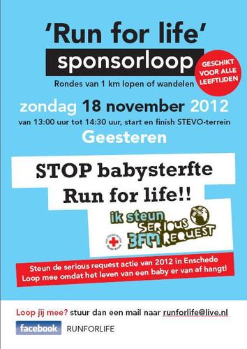 RunforLife, 3FM, Glazen Huis Enschede 2012, Geesteren, 18 november 2012, lopen, hardlopen, wandelen
