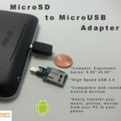 MicroSD2MicroUS's profile picture. First MicroSD to MicroUSB adapter, Small package, compatible with rooted Android devices, expand your Nexus 7 storage. http://t.co/Kh5KHKdk1q