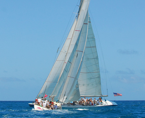 Experience the thrill of racing multi-million dollar America's Cup race boats in the blue waters and brisk trade winds of St. Maarten