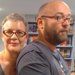 Dan Abnett, writer of novels and comic books and Nicola Vincent-Abnett, writer and potter