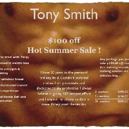 tonytrainer2's profile picture. I am a personal trainer, I have 15 years experience. I am also attending school to become a Residentiall Superintendent. I am a open minded person.