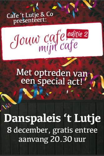 jcmc_2012's profile picture. De officiele twitter-pagina van Jouw Cafe, Mijn Cafe! 8 December 2012 @Cafe 't Lutje!