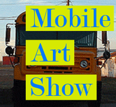 Art show in moving van in downtown Orlando by @thedailycity at the corner of Orange and Pine every third Thursday 7pm-8:30pm