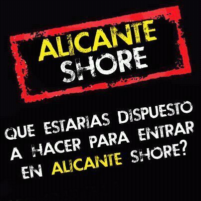 Próximamente un reality grabado en Alicante que se podra ver por Youtube. El casting ya esta abierto mandanos tus datos con foto a alicanteshore@hotmail.com