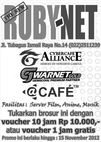New Opening RUBYNET Jl. Tubagus Ismail Raya No.14 Bandung 40134 - 0222511239