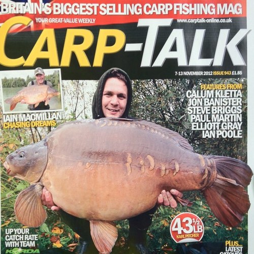 Im a mad keen carp angler from norfolk and im currently fishing the fantastic Grenville lake and monks pit in Cambridgeshire.