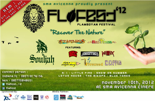 Flamboyan Cup & Flamboyan Festival 'Recover The Nature' be held on 3-10 November 2012 email: flacup12@yahoo.com