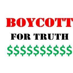 boycottfortruth's profile picture. Boycotting the media outlets and their sponsors that refuse to report honestly the stories that affect us and our Great Nation.