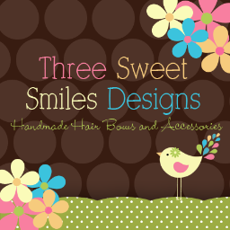 Love my life as mommy and wife! I design boutique style hair bows and accessories. Visit me on etsy, facebook, and pinterest! Three Sweet Smiles Designs