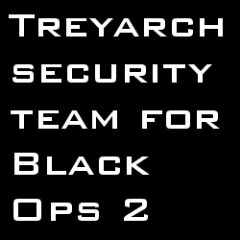 Treyarch security team support for Black Ops 2. Informing the appropriate parties about exploits, glitches and hacks before they even get disseminated.