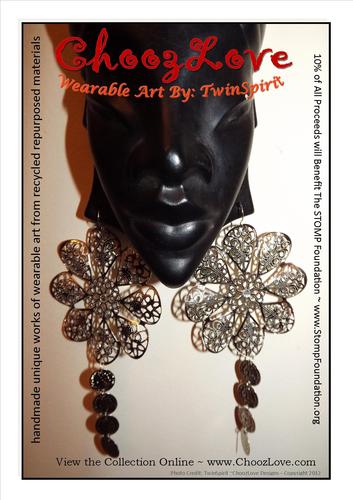 One of a Kind. Strong. Uniquely Beautiful. Handmade unique works of wearable art Designed By TwinSpirit from recycled, reclaimed, and repurposed materials