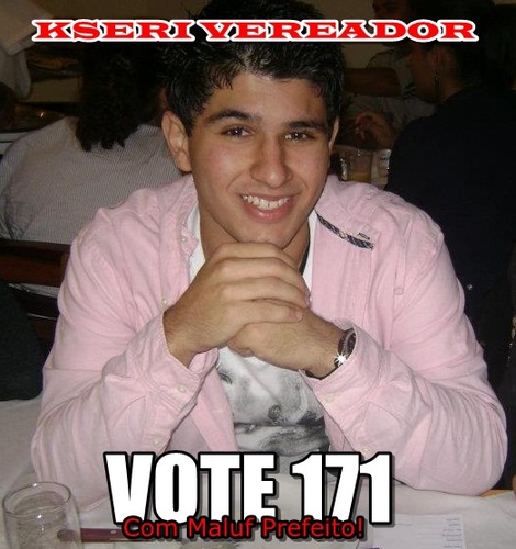 Político, Advogado, Ex funcionário Público, Professor, Petista.

Alvará em 30 dias!

QUEM VOTA CONSCIENTE, VOTA KSERI 171, COM PAULO MALUF PREFEITO!