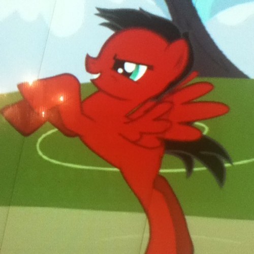 Just a simple 11 year old pegasus. Learning to be a rock star or DJ. His mane/tail turn to flames when flying fast. (RP heavy) Has a HUGE CRUSH ON @mlp_Rainbow!