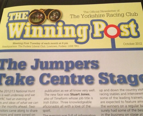 RacingYorkshire's profile picture. Club Meetings 1st Tues of every month 8pm start, guests various racing personalities plus trips, comps, stable visits.