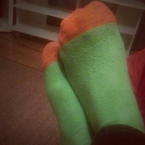Just a bloke, wearing socks.