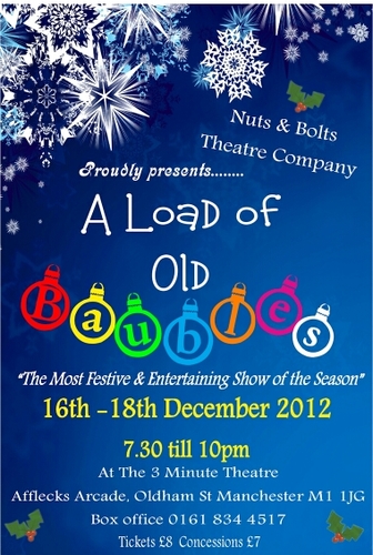 NutsnBoltsTc's profile picture. Brand new theatre company in manchester. Will be debuting @3mt_manchester on 16th-18th of December. All tweets by Lauron.