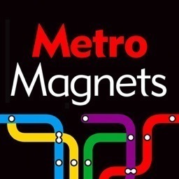 Arrange the 175 magnetic pieces together to create the subway map of your dreams.