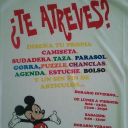Tu tienda de personalización en Santa Fe.Diseña tus propia camiseta, sudadera, taza, gorra, puzzle, monedero, agenda, cojín y un sin fin de artículos. 958510224