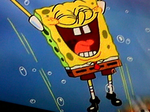 Haai, ik ben Spongebob, volg me voor leuke Spongebob tweetjes in je tl !