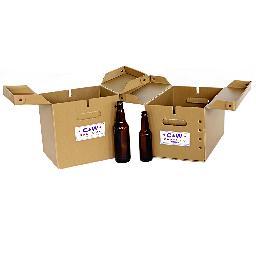 Waterproof beer & wine bottle crates for home-brewers. Durable storage and transportation. Bottom stays put when you pick up a full case. #BeerCrates