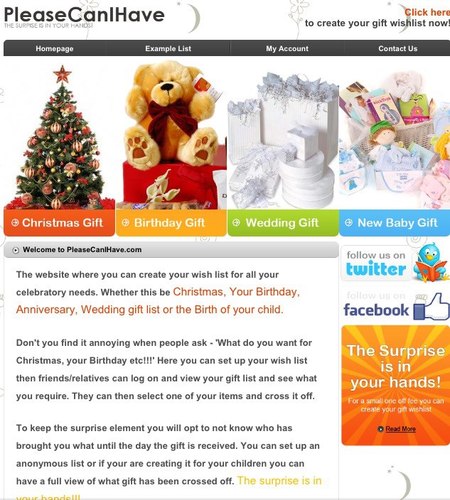 Pleasecanihave's profile picture. The website where you can create your wish list for all your celebratory needs. Whether this be Christmas, Your Birthday, Anniversary, Wedding gift New Born.