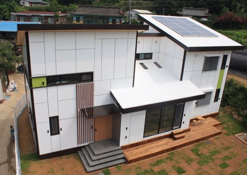 The First Zero Carbon + Environmentally-Friendly House in KOREA. Passive House Design & Build, Low Cost Low Energy House, Manufacturing HIP Insulation System