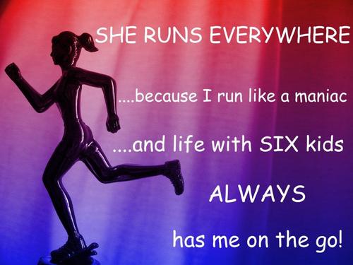 I run like a maniac & life with 6 kids had me on the go! Wellness Programs Coordinator, Knox County YMCA. Cross Country & Track coach, Lombard Middle School.