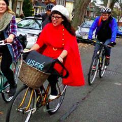 A flaneuse, a Torontoist, a cyclist, a beret-wearing, downtown-dwelling lady on the go.