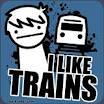 I like trains there red one's yellow one's pink one's :) x
