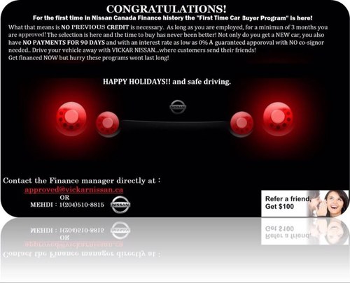 Great deal on nissan if you are looking for a car and you are  student wirh no credit and need a car and you have full time job i will get you financed 100%