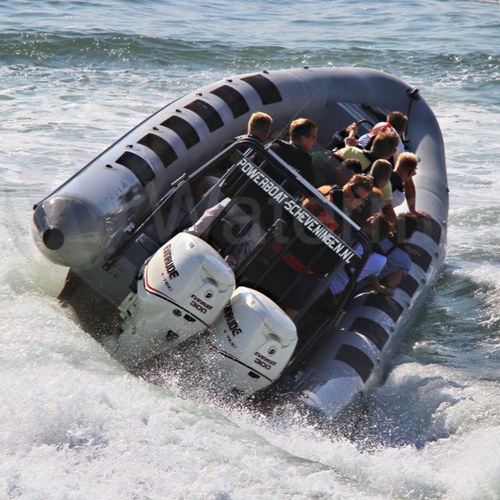 Geweldige rib powerboat arrangementen voor je vrijgezellendag, bedrijfsuitje of groepsuitje in Scheveningen, Rotterdam of IJmuiden
