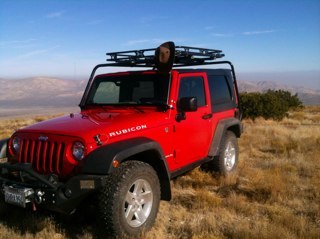 Old man with a Jeep. Desert denizen. America first.