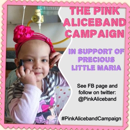 PinkAliceband's profile picture. Campaign in support of little Maria in need of a bone marrow donor. #TrueFighter Also creating awareness about life-threatening childhood diseases.