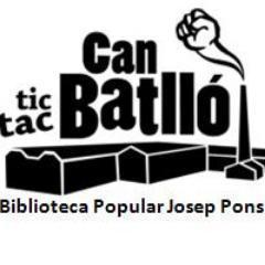 Biblioteca Popular Josep Pons. Bloc Onze de @CanBatlló. c/Constitució, 19 (La Bordeta/Sants/BCN). Adherida a la Xarxa de Biblioteques Socials.