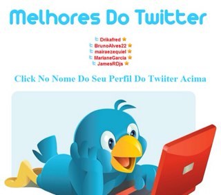 Indico twitters, principalmente FCs. Se quiser ser indicado, me mande uma mention.