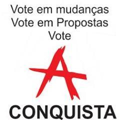 A CONQUISTA chapa estudantil que disputou eleições para o DCE/FAFICA no fim de 2012. Formada por alunos de História, Pedagogia, Administração, Filosofia e ADS.