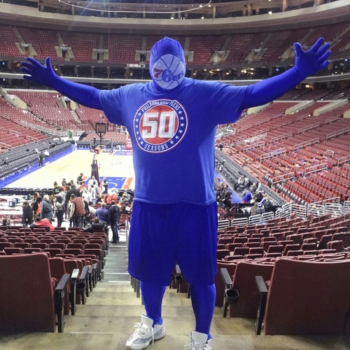 Official Blueman of the Philadelphia 76ers.